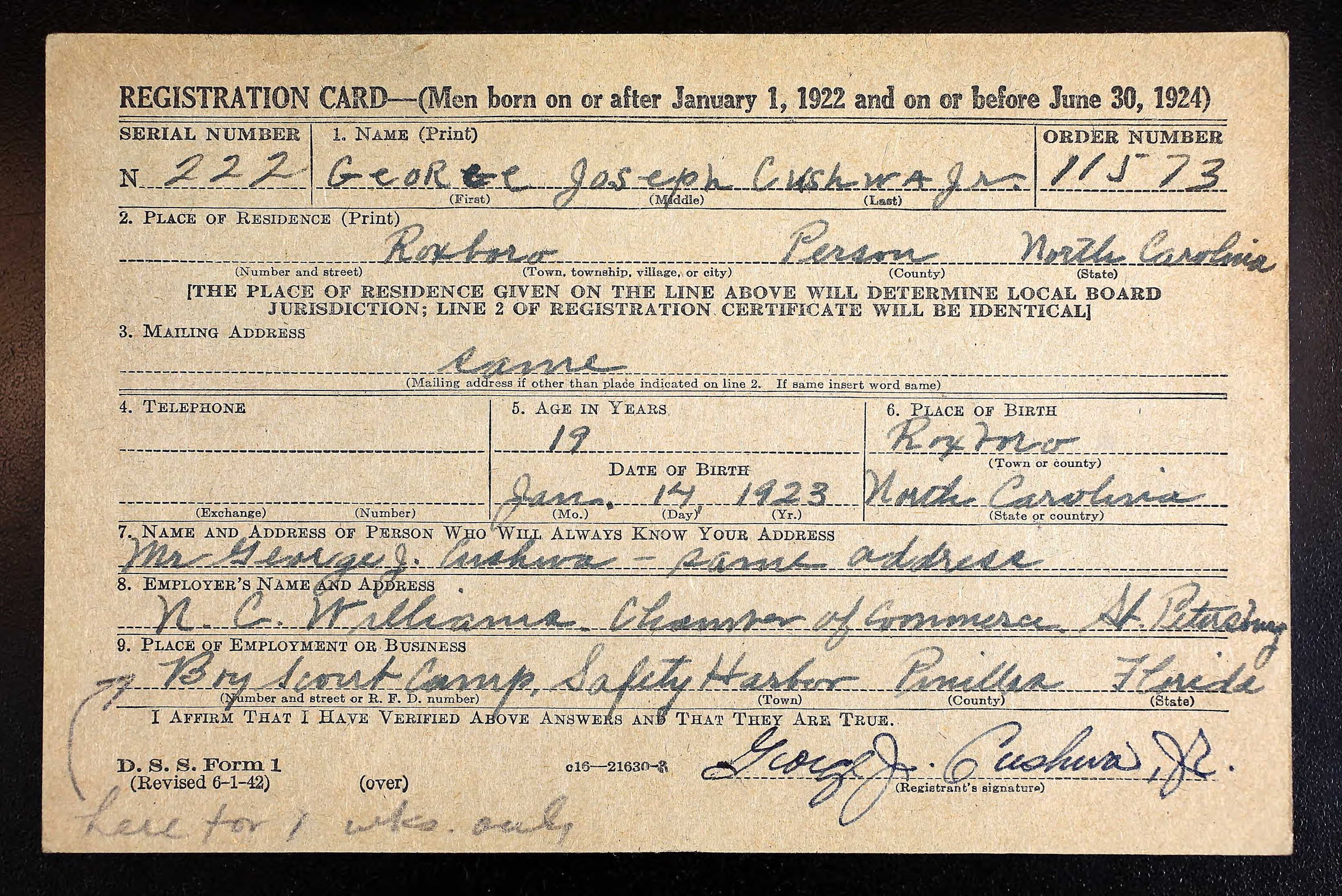 George Cushwa Jr